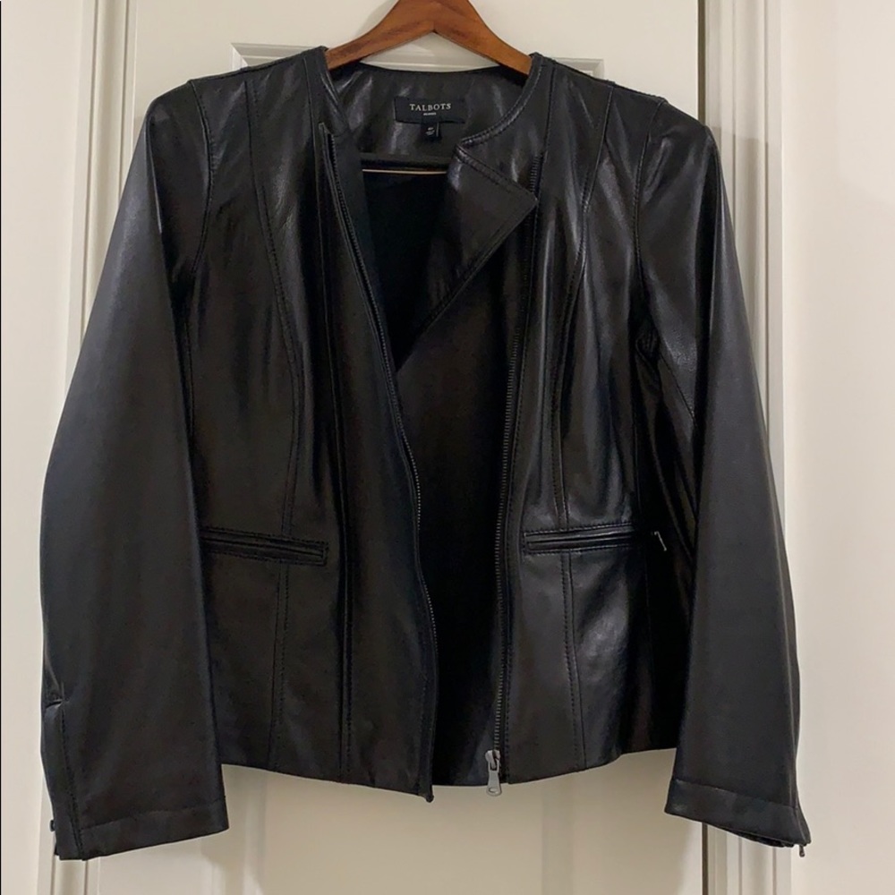 Black leather jacket
